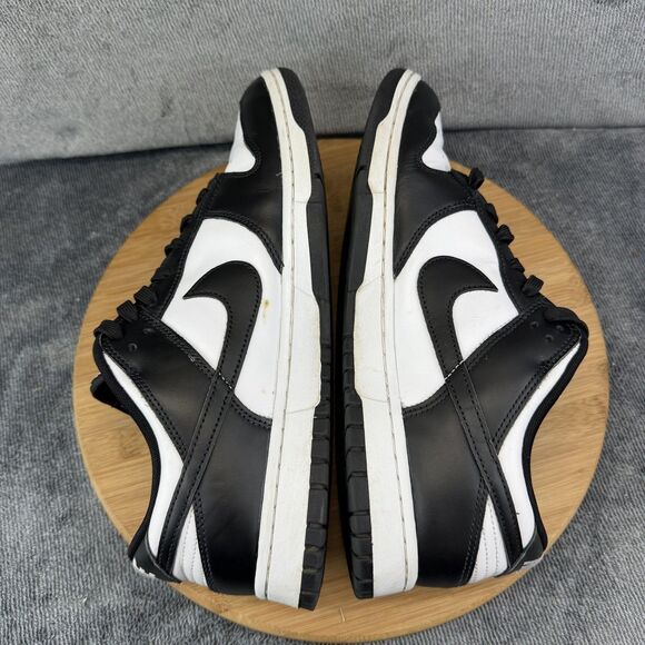 Nike Dunk Low Shoes Mens Size 11.5 Black Leather Low Top Sneakers DD1391-100 main image 7